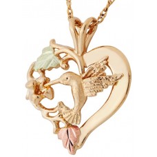 Hummingbird and Heart Pendant - by Landstrom's